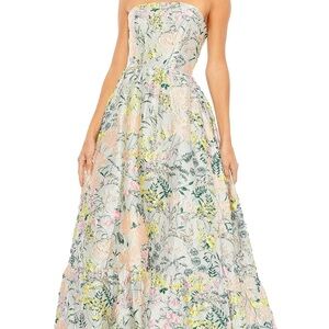 Mac Duggal Floral brocade ball gown size 8